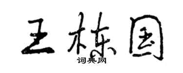 曾庆福王栋国行书个性签名怎么写