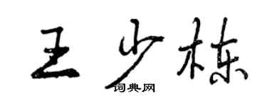 曾庆福王少栋行书个性签名怎么写