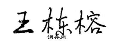 曾庆福王栋榕行书个性签名怎么写