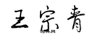 曾庆福王宗青行书个性签名怎么写