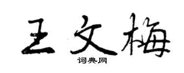 曾庆福王文梅行书个性签名怎么写