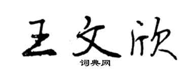 曾庆福王文欣行书个性签名怎么写