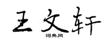 曾庆福王文轩行书个性签名怎么写