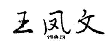 曾庆福王凤文行书个性签名怎么写