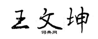 曾庆福王文坤行书个性签名怎么写