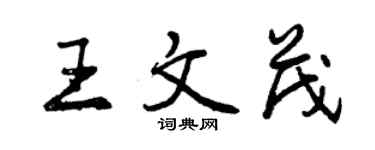 曾庆福王文茂行书个性签名怎么写