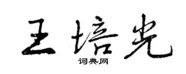 曾庆福王培光行书个性签名怎么写