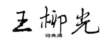 曾庆福王柳光行书个性签名怎么写