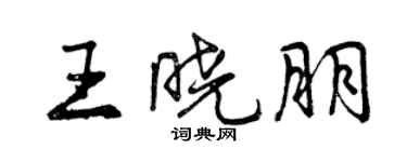 曾庆福王晓朋行书个性签名怎么写