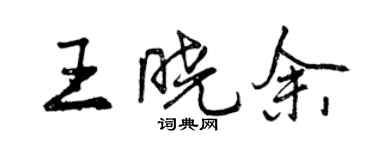 曾庆福王晓余行书个性签名怎么写