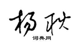 梁锦英杨耿草书个性签名怎么写