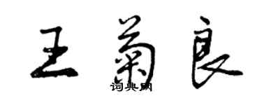 曾庆福王菊良行书个性签名怎么写