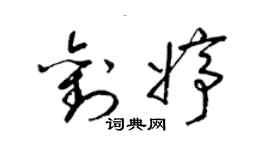 梁锦英刘婷草书个性签名怎么写
