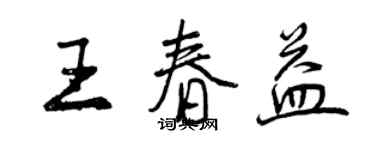 曾庆福王春益行书个性签名怎么写