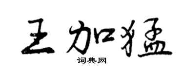 曾庆福王加猛行书个性签名怎么写