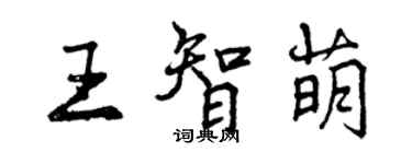 曾庆福王智萌行书个性签名怎么写