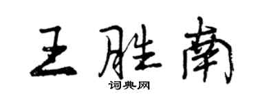 曾庆福王胜南行书个性签名怎么写
