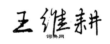 曾庆福王维耕行书个性签名怎么写