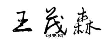 曾庆福王茂森行书个性签名怎么写