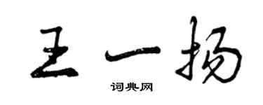 曾庆福王一扬行书个性签名怎么写