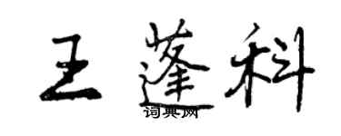 曾庆福王蓬科行书个性签名怎么写
