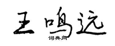 曾庆福王鸣远行书个性签名怎么写