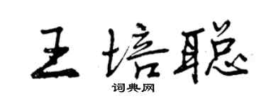 曾庆福王培聪行书个性签名怎么写