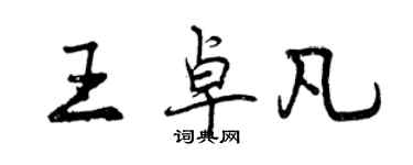 曾庆福王卓凡行书个性签名怎么写
