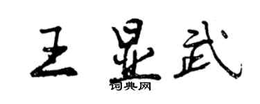 曾庆福王显武行书个性签名怎么写