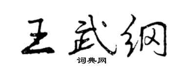 曾庆福王武纲行书个性签名怎么写