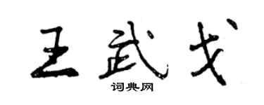 曾庆福王武戈行书个性签名怎么写