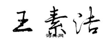 曾庆福王素洁行书个性签名怎么写