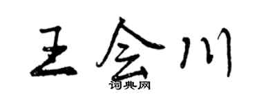 曾庆福王会川行书个性签名怎么写