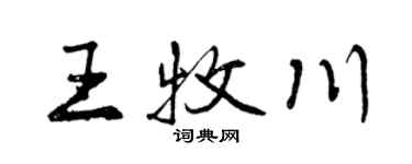 曾庆福王牧川行书个性签名怎么写