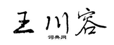 曾庆福王川容行书个性签名怎么写