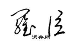 梁锦英罗臣草书个性签名怎么写