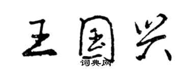 曾庆福王国兴行书个性签名怎么写