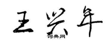曾庆福王兴年行书个性签名怎么写