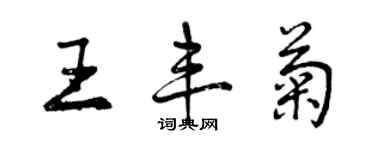 曾庆福王丰菊行书个性签名怎么写