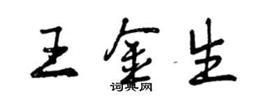 曾庆福王金生行书个性签名怎么写