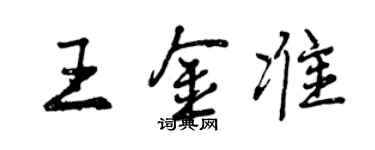 曾庆福王金准行书个性签名怎么写
