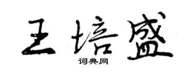 曾庆福王培盛行书个性签名怎么写