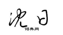 梁锦英沈日草书个性签名怎么写