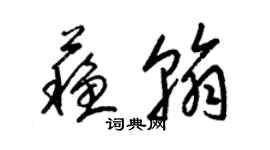 梁锦英苏翰草书个性签名怎么写