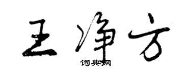 曾庆福王净方行书个性签名怎么写