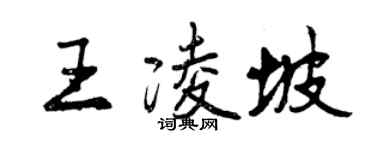曾庆福王凌坡行书个性签名怎么写