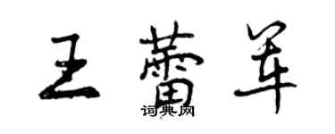 曾庆福王蕾军行书个性签名怎么写