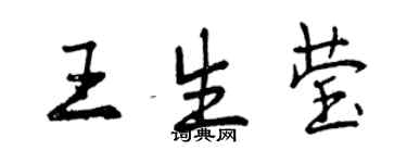 曾庆福王生莹行书个性签名怎么写