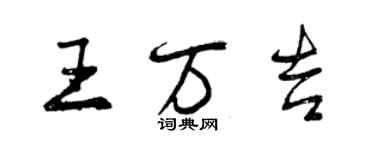 曾庆福王万吉行书个性签名怎么写