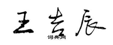 曾庆福王吉辰行书个性签名怎么写